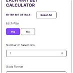 bet calculator each way